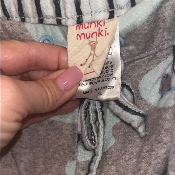 Munki Munki flannel penguin print Pajamas - Gray size XL - Picture 3 of 13